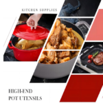 close up of enamel coating on cast iron pot - smooth and glossy