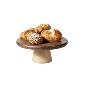 WDB Walnut & Ash Wood Cake Stand